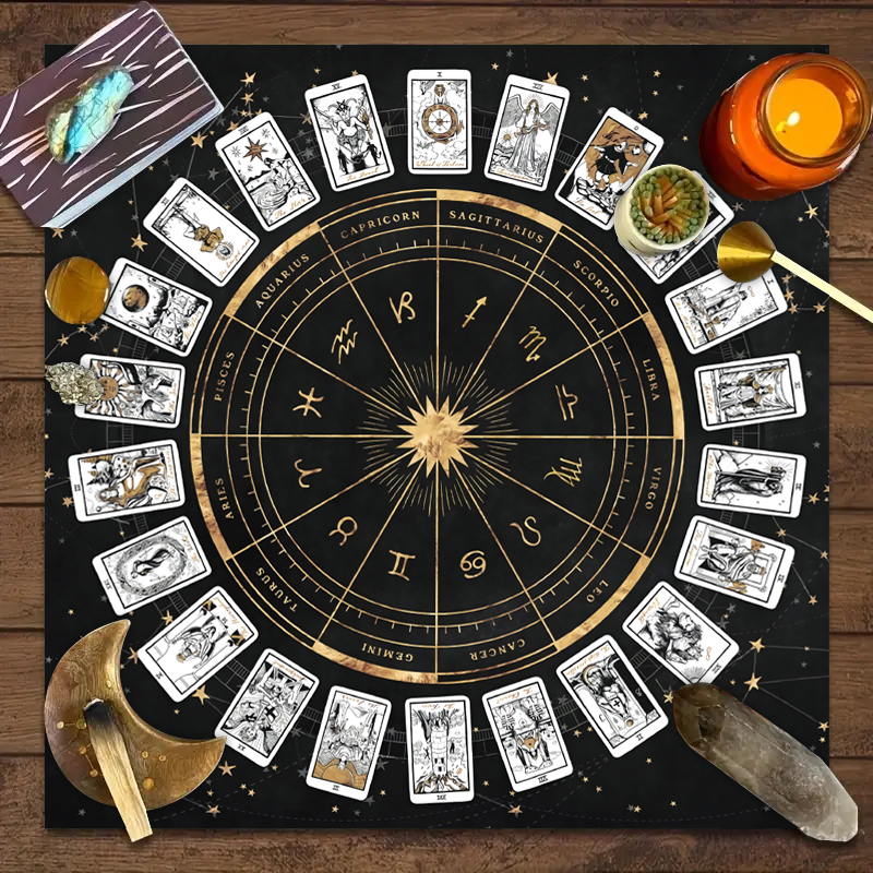 Zodiac Party Games - 1 шт. скатерть с картами Таро,