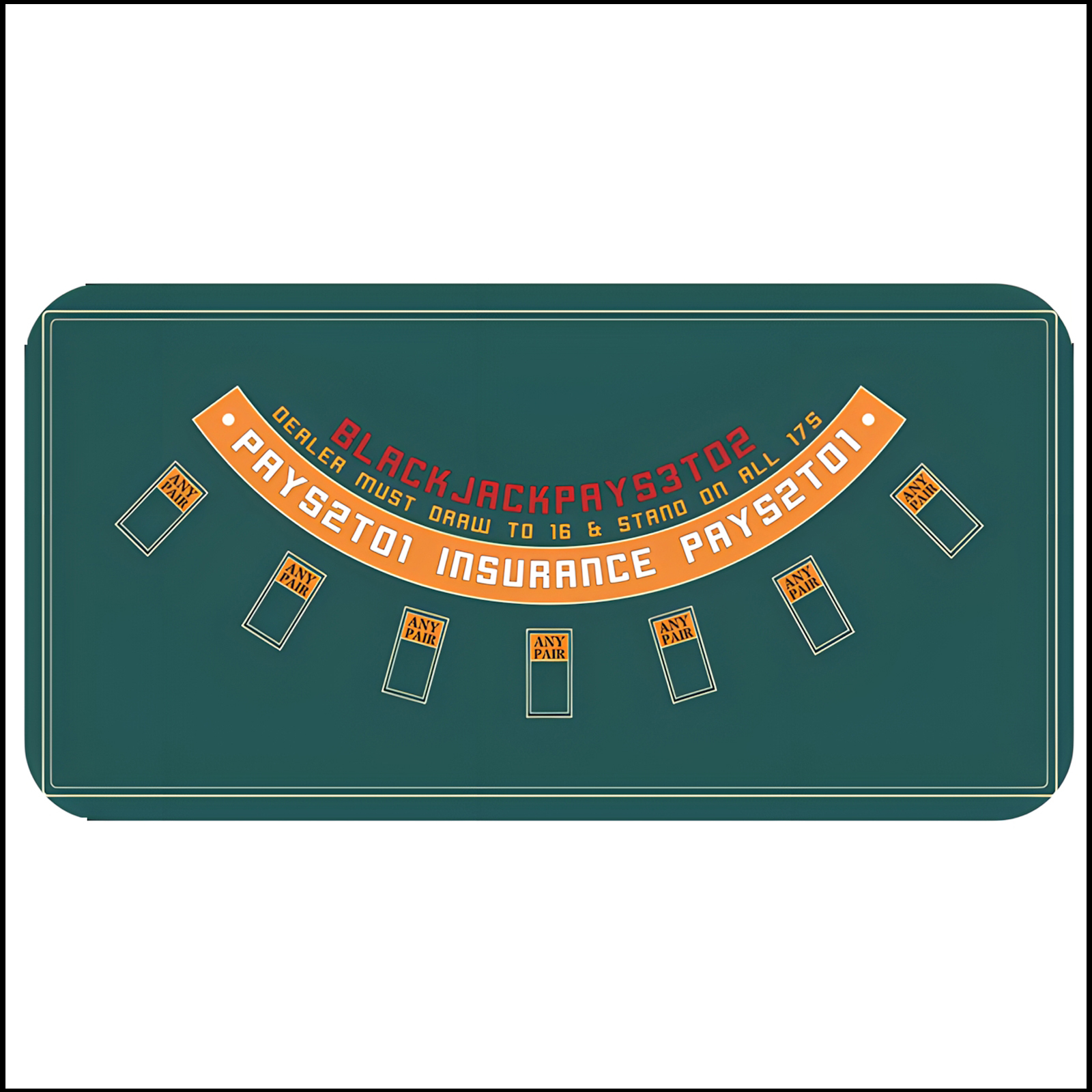 Party Games Entertainer - Коврик для покера и блэкджека 120x60