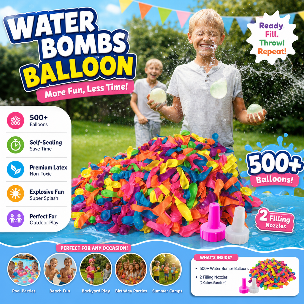 Party Games Bomb - 500 шт./лот, водные бомбочки, латексные шары