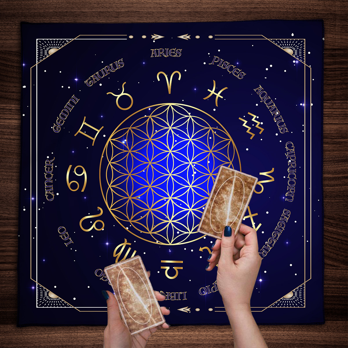 Zodiac Party Games - Колесо Зодиака Таро Скатерть Мандала Алтарь