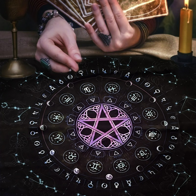 Zodiac Party Games - Скатерть Таро Мандала Цветок 12 Зодиака