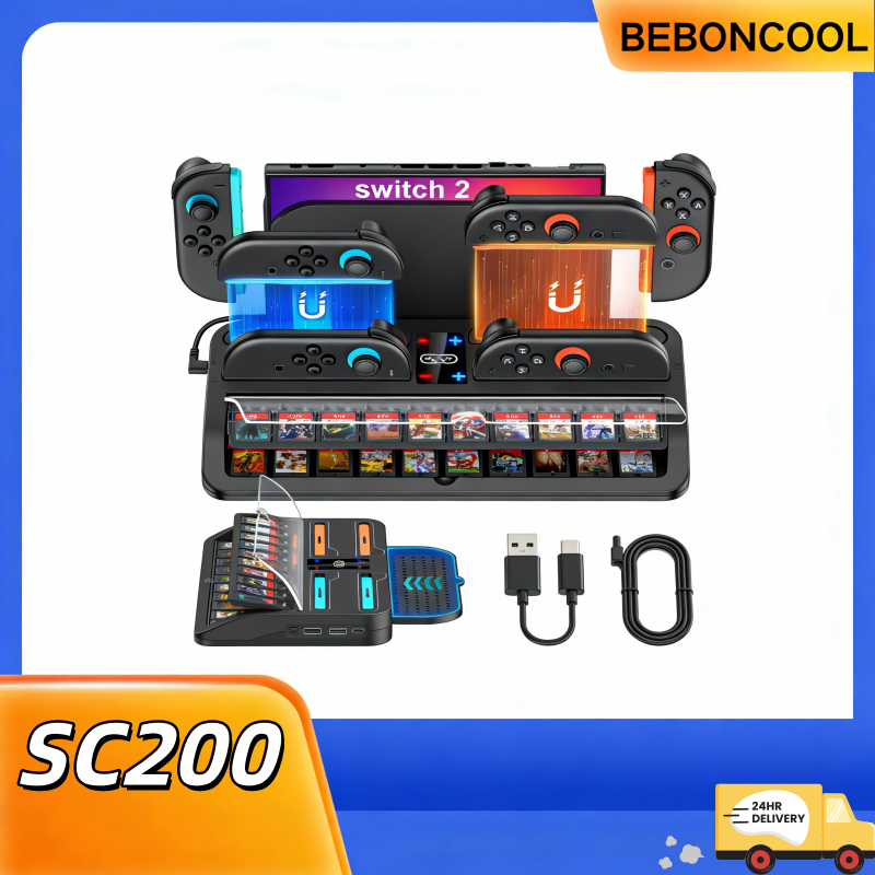 Party Games Nintendo Switch - Зарядная док-станция BEBONCOOL SC200 Switch2 для