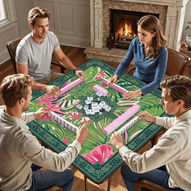 Party Games Adults Indoor - Коврик для маджонга VIKAMA Tropical Palm