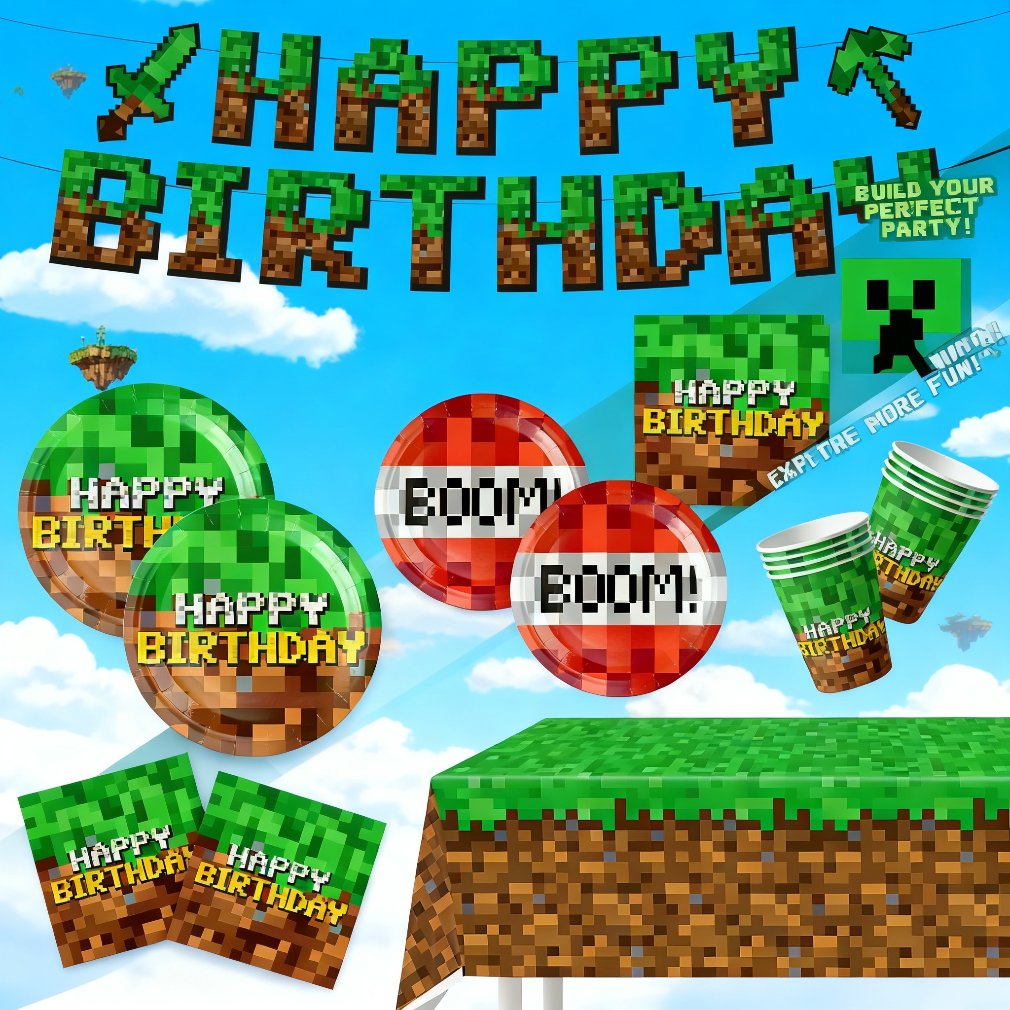 Party Games Adult Birthday - Набор одноразовой посуды для дня рождения