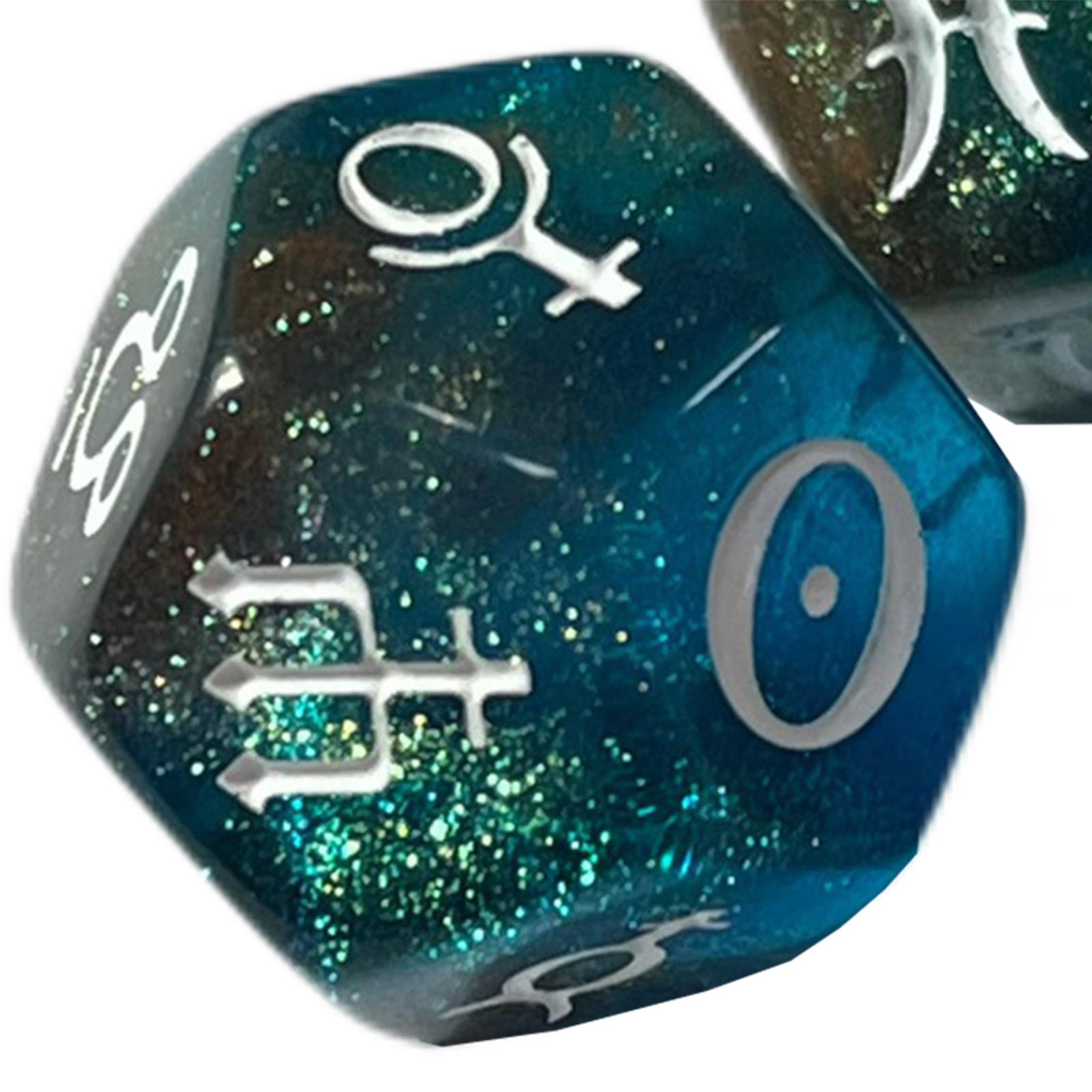Zodiac Party Games - Акриловые астрологические кубики-додекаэдр для зодиакальных игр,