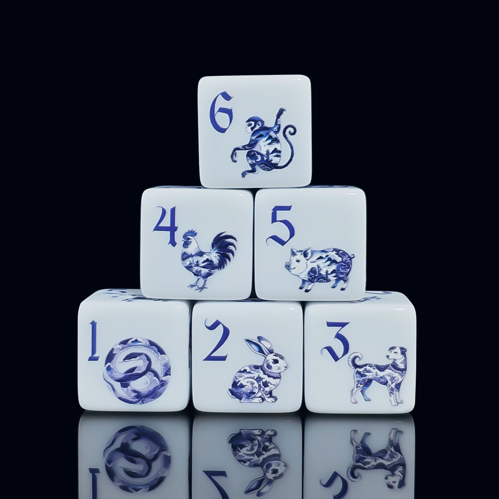 Набор из 12 акриловых кубиков  – обзор и цена Zodiac Party Games