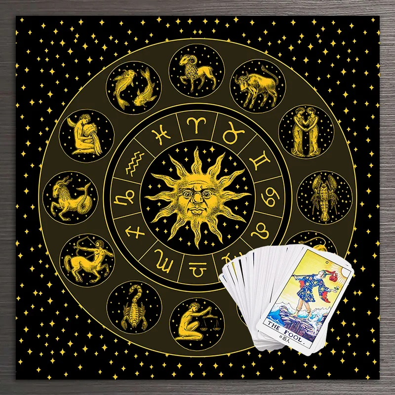 Ткань для Таро с золотым солнц – обзор и цена Zodiac Party Games